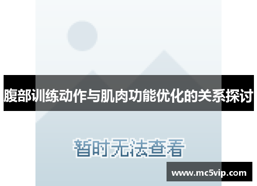 腹部训练动作与肌肉功能优化的关系探讨